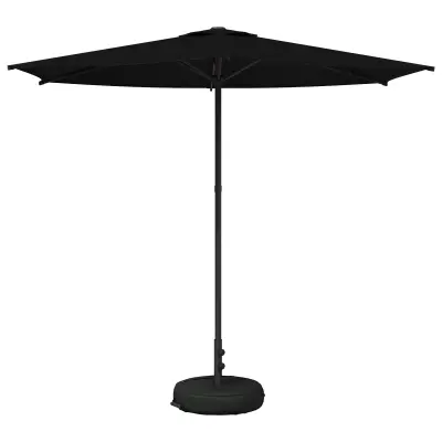 vidaXL Vrtni dežnik 270 x 270 cm Poliester Pravokotna Črna