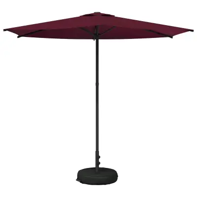 vidaXL Vrtni dežnik 270 x 270 cm Poliester Pravokotna Bordeaux rdeča