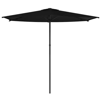 vidaXL Vrtni dežnik 270 x 270 cm Poliester Pravokotna Črna