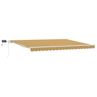 vidaXL Retraktilna tenda večbarvno 450 × 350 cm Tkanina in jeklo