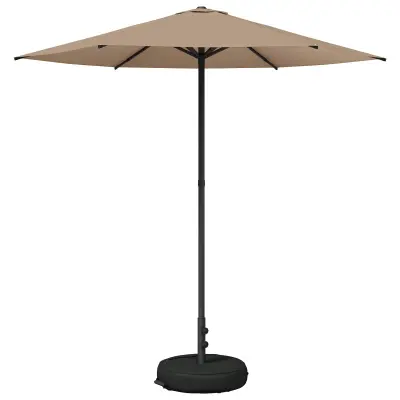 vidaXL Vrtni dežnik 230 x 230 cm Poliester Pravokotna Taupe