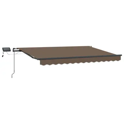 vidaXL Retraktilna tenda Taupe 500 × 300 cm blago