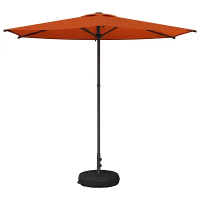 vidaXL Vrtni dežnik 270 x 270 cm Poliester Pravokotna Terakota