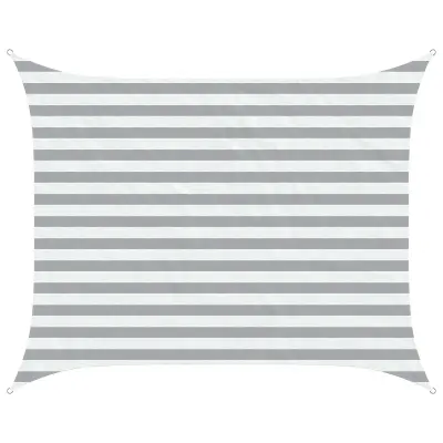 vidaXL Sončno platno Svetlo siva in bela. 2 x 2,5 m