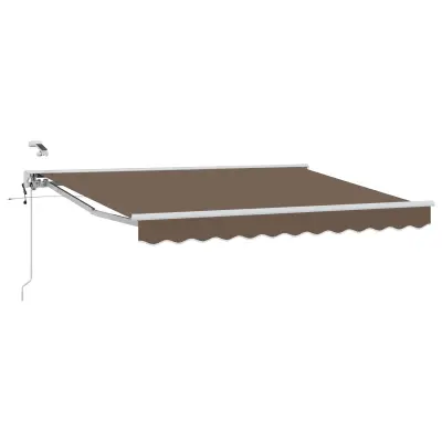 vidaXL Električni zložljiv senčnik Taupe 3,5 x 2 m