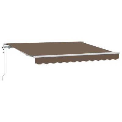 vidaXL Vlečna tenda Taupe 500 × 300 cm 100% poliester in aluminij