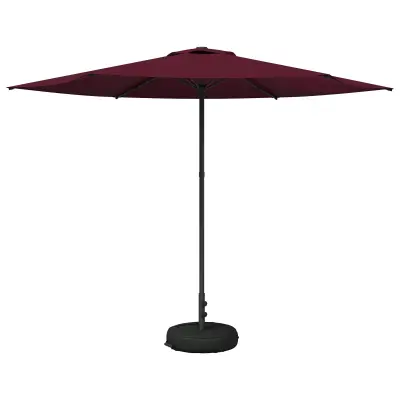 vidaXL Vrtni dežnik 300 x 300 cm Poliester Pravokotna Bordeaux rdeča