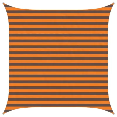 vidaXL Sončno platno Oranžna in Rjava 2,5 x 2,5 m