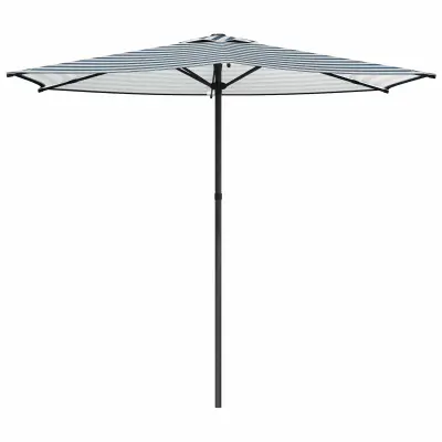 vidaXL Vrtni dežnik 270 x 270 cm Poliester Pravokotna Modra in bela