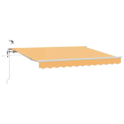 vidaXL Retraktilna tenda Peščena 500 × 350 cm Poliester in kovina