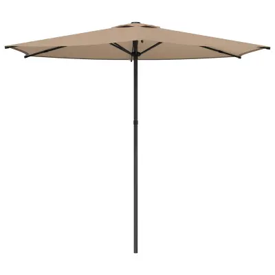 vidaXL Vrtni dežnik 270 x 270 cm Poliester Pravokotna Taupe