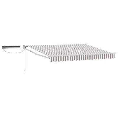 vidaXL Električni zložljiv senčnik Svetlo siva in bela.