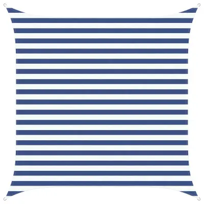 vidaXL Sončno platno Modra in bela 2,5 x 2,5 m 100% poliester Oxford