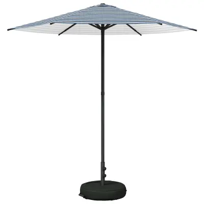 vidaXL Vrtni dežnik 230 x 230 cm Poliester Pravokotna Modra in bela