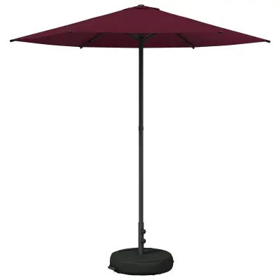 vidaXL Vrtni dežnik 230 x 230 cm Poliester Pravokotna Bordeaux rdeča