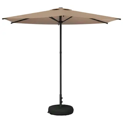 vidaXL Vrtni dežnik 270 x 270 cm Poliester Pravokotna Taupe