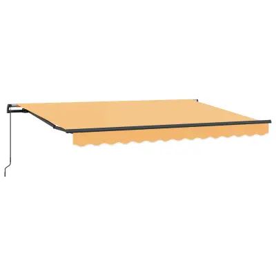 vidaXL Retraktilna tenda Peščena 500 × 300 cm Poliester in jeklo