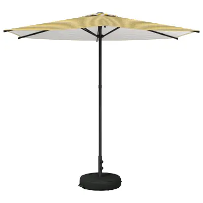 vidaXL Vrtni dežnik 270 x 270 cm Poliester Pravokotna Rumena in Bela