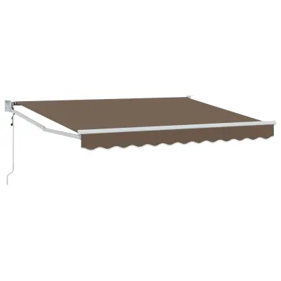 vidaXL Električni zložljiv senčnik Taupe 5 x 3 m