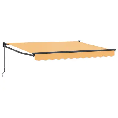 vidaXL Vlečna tenda Peščena 3 x 2,5 m 100% poliester in aluminij
