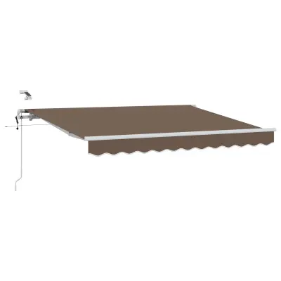 vidaXL Retraktilna tenda Taupe 500 × 300 cm Poliester in kovina