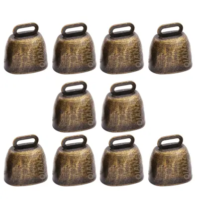 Starinske bronaste zvončke - paket 10, 35x35x24mm železni zvončki