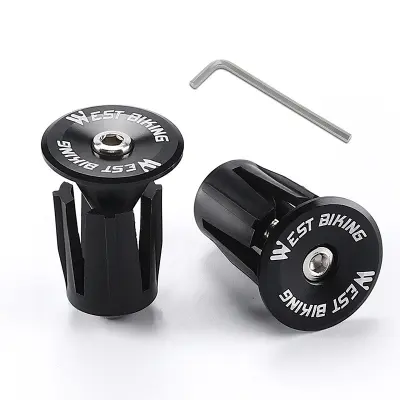 Končni čepi za krmilo kolesa iz aluminijeve zlitine s ključem Black