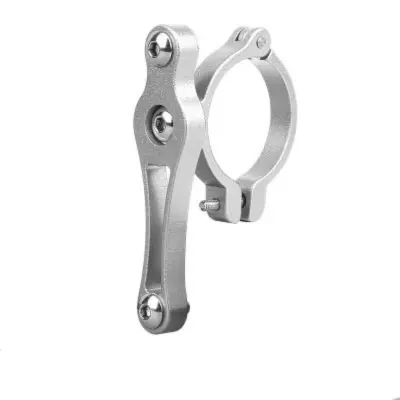 Adapter za kletko za bidon iz aluminijeve zlitine - Pretvorba nosilca za sedežno oporo/krmilo Silver