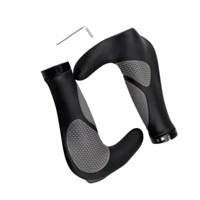 Ergonomski gumijasti ročaji krmila s konci za MTB