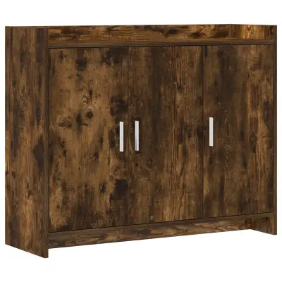 vidaXL Strani šal Dimljen hrast 98,5 x 33 x 80 cm Inženirski les