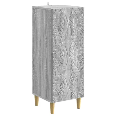 vidaXL Strani šal Siva Sonoma 33 x 34,5 x 90 cm Inženirski les