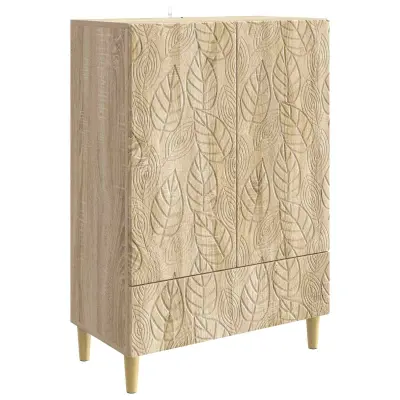 vidaXL Strani šal Sonoma hrast 66 x 34,5 x 95 cm Inženirski les