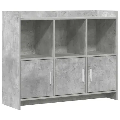 vidaXL Strani šal Betonsko siva 98,5 x 33 x 80 cm Inženirski les