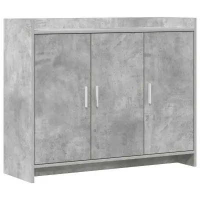 vidaXL Strani šal Betonsko siva 98,5 x 33 x 80 cm Inženirski les