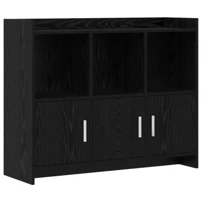vidaXL Strani šal Črni hrast 98,5 x 33 x 80 cm Inženirski les