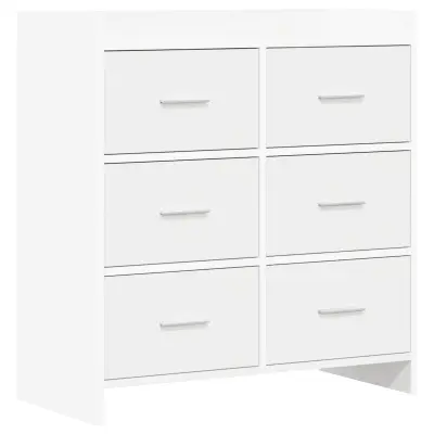 vidaXL Strani šal Bela 75 x 33 x 80 cm Inženirski les