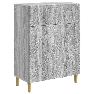 vidaXL Strani šal Siva Sonoma 66 x 34,5 x 90 cm Inženirski les