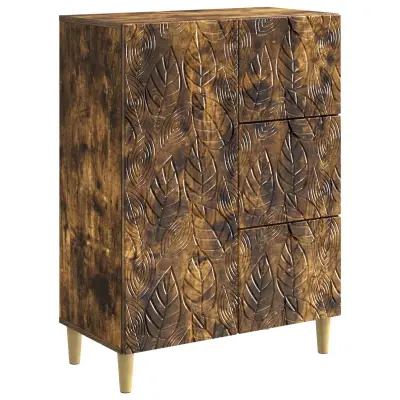 vidaXL Strani šal Dimljen hrast 66 x 34,5 x 90 cm Inženirski les