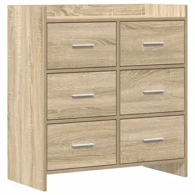 vidaXL Strani šal Sonoma hrast 75 x 33 x 80 cm Inženirski les