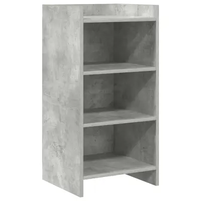 vidaXL Strani šal Betonsko siva 40 x 36 x 80 cm Inženirski les