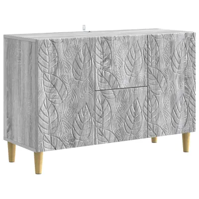 vidaXL Strani šal Siva Sonoma 89 x 34,5 x 60 cm Inženirski les