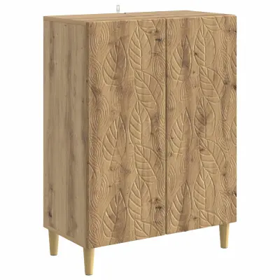 vidaXL Strani šal Artisan hrast 66 x 34,5 x 90 cm Inženirski les