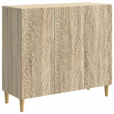 vidaXL Strani šal Sonoma hrast 89 x 34,5 x 80 cm Inženirski les
