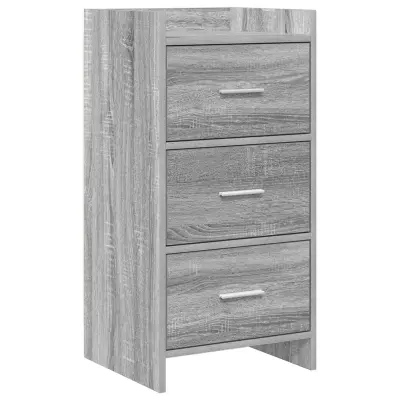 vidaXL Strani šal Siva Sonoma 40 x 36 x 80 cm Inženirski les