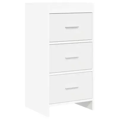 vidaXL Strani šal Bela 40 x 36 x 80 cm Inženirski les