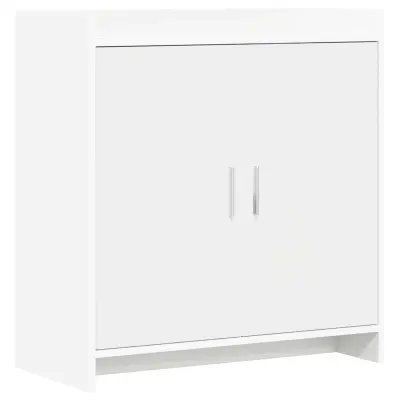 vidaXL Strani šal Bela 72 x 36 x 80 cm Inženirski les