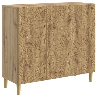 vidaXL Strani šal Artisan hrast 89 x 34,5 x 80 cm Inženirski les