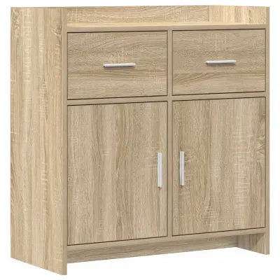vidaXL Strani šal Sonoma hrast 75 x 36 x 80 cm Inženirski les