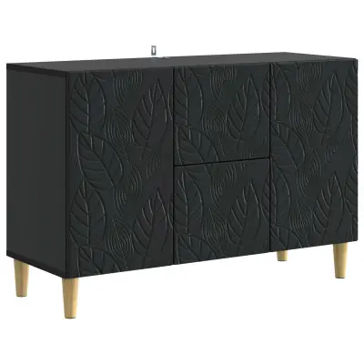 vidaXL Strani šal Črna 89 x 34,5 x 60 cm Inženirski les