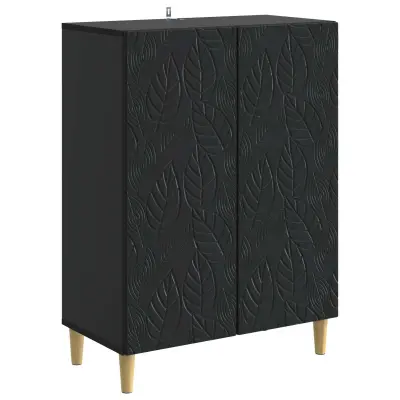 vidaXL Strani šal Črna 66 x 34,5 x 90 cm Inženirski les